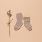 Rutschfeste Grip-Socken - Bio-Frottee-Baumwolle - Himmelblau