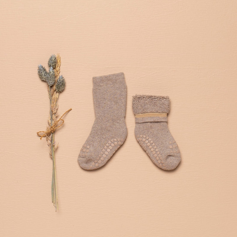Rutschfeste Socken Bio-Baumwolle - Dusty Rose