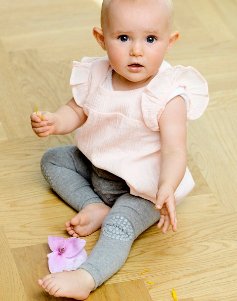 Rutschfeste Krabbelleggings mit Grip für Babys und Kleinkinder - Misty Plum